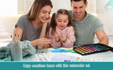 2 Pack Watercolor Paint Set 12 Vivid Colors Includes Watercolour Mixing Palette and 2 Brushes, Perfect For Artists, Beginner Painters, Kids and Adult Painting Ultimate Stationery