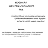 ROGMARS Pine Wood Floating Shelves Wall Shelves 24 inch,Bathroom Pipe Shelves with Towel Rack, Industrial Wall Mounted Shelf for Bathroom Decor for Living Room Bedroom Kitchen Bathroom ROGMARS