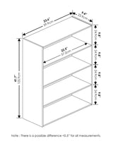 Furinno Pasir 4 Tier Open Shelf, Steam Beech Furinno