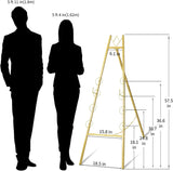 WATIHERE 57.5" Gold Easel Stand for Wedding Sign – 4 Adjustable Height Levels, Assembly Required, Heavy Duty Metal Display Stand for Art, Paintings, Posters, Pictures, and Home Décor WATIHERE