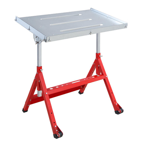 KODOM Steel Welding Table 30"x20", 400Lbs Load Capacity Welding Workbench Table, Folding Work Bench with Three 1.1'' Tabletop Slots, Adjustable Height&Angle, Retractable Guide Rails KODOM