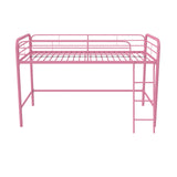 DHP Jett Junior Twin Metal Loft Bed, Pink DHP