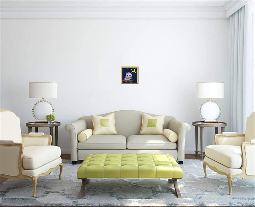 Paint by Numbers Kits for Kids 4-8, Paint by Numbers Kids with Frame, Owl Painting with Numbers Art Craft for Kid 8x8inch KOMI