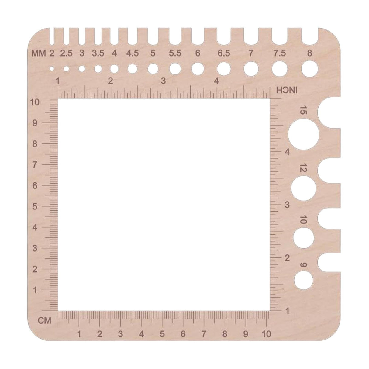 Nishiyuenyi Wood Knitting Gauge Rulers Wooden Knitting Pin Gauge, Crochet Accessories, DIY Craft Designers Household Artists Crochet Hook, Style A Nishiyuenyi