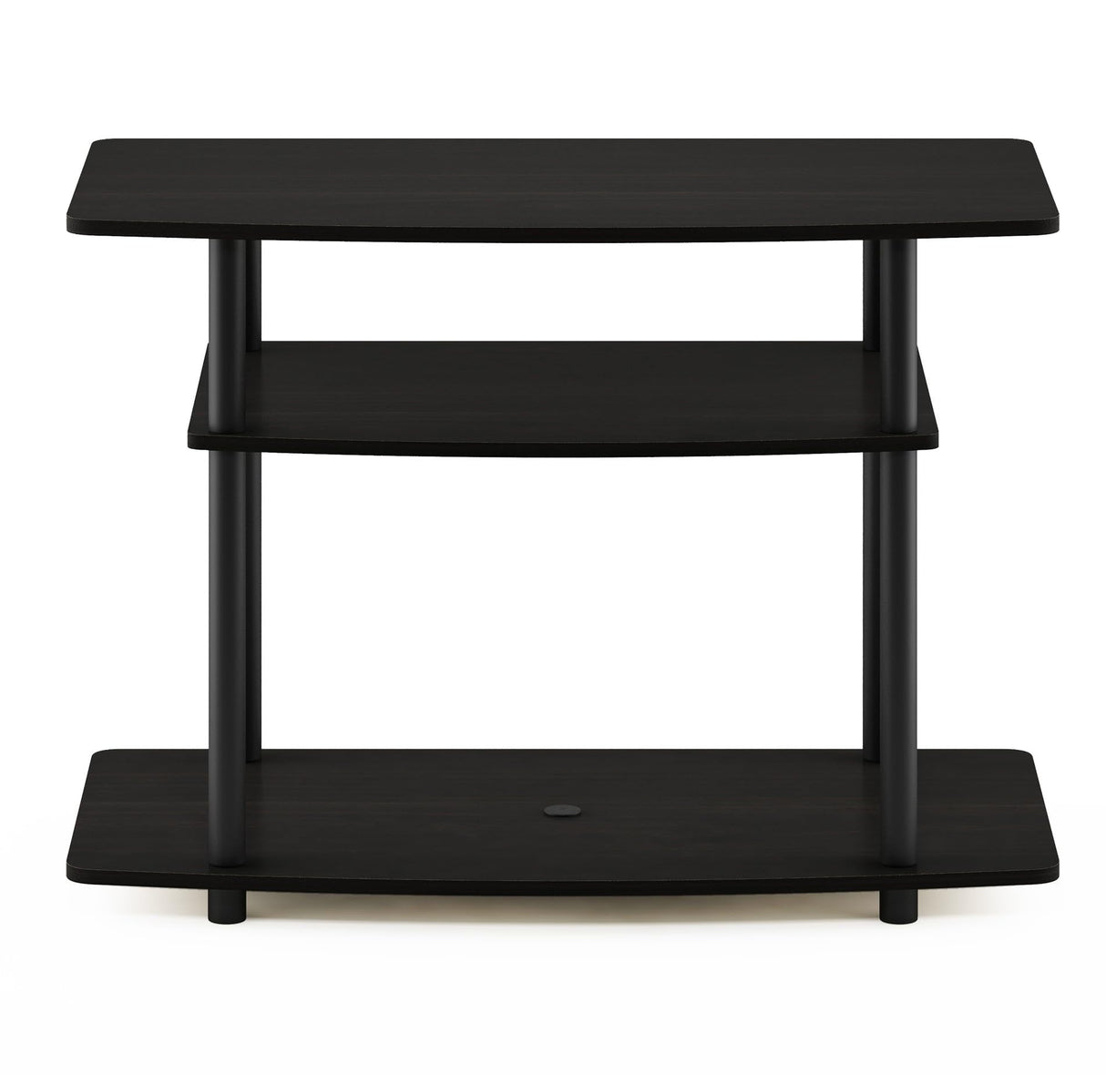 Furinno Turn-N-Tube No Tools 3-Tier Entertainment Center TV Stand for TV up to 32 Inch, Plastic Round Tubes, Espresso/black Furinno