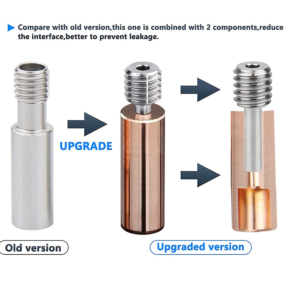 POLISI3D All Metal Bimetal Heatbreak Copper Titanium TC4 Throat High Temperature for Creality 3D Printer CR10 V3 S4 S5 Ender 3 V2 Ender3 pro Ender 5 CS3 Hotend Upgrade POLISI3D