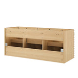 Modway Render 48" Double Sink Compatible (Not Included) Bathroom Vanity Cabinet in Oak Modway