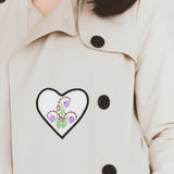 VILLCASE 10pcs Sublimation Iron-on Patches, Heart Shaped Blank Iron-on Fabric Patches, Heat Transfer Appliques, Fabric Repair Decorative Patches for Hats Clothes Jeans Backpacks VILLCASE