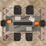 LITTLE TREE 6 FT Conference Room Table, 70.86L x 35.43W x 29.52H Inches Boat Shaped Meeting Seminar Boardroom Table. Gray LITTLE TREE