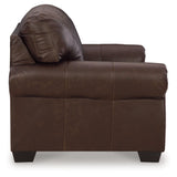 Signature Design by Ashley Colleton Classic Leather Match Loveseat with Nailheads, Dark Brown Signature Design by Ashley