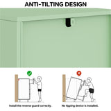 Steehoom Metal Locker Storage Cabinet Lockable 4 Tier File Cabinet Steel Bathroom Cabinet Changing Room Locker for Home, Office, School, Gym, Garage (Green, H49.21) Steehoom