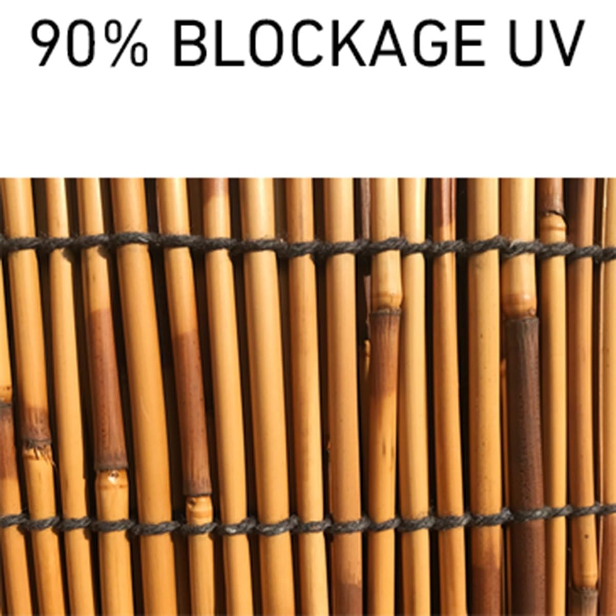 Bamboo Fence Rolls 1-8 Feet High X 1-50feet Length Bamboo Privacy Screen Prevent Leaves Falling Off Decorative Fencing for Outdoor Garden Natural Bamboo Fencing Roll for Balcony Window Indoor Outdoor