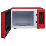 Magic Chef 0.9 Cubic Feet 900 Watt Small Stainless Countertop Microwave Oven for Compact Spaces w/ 6 Pre Programmed Cooking Modes, Red Magic Chef
