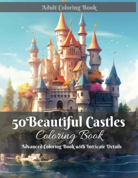 50 Beautiful Castles Coloring Book for Adults: Intricate Details for the Advanced Coloring Enthusiast Majosta