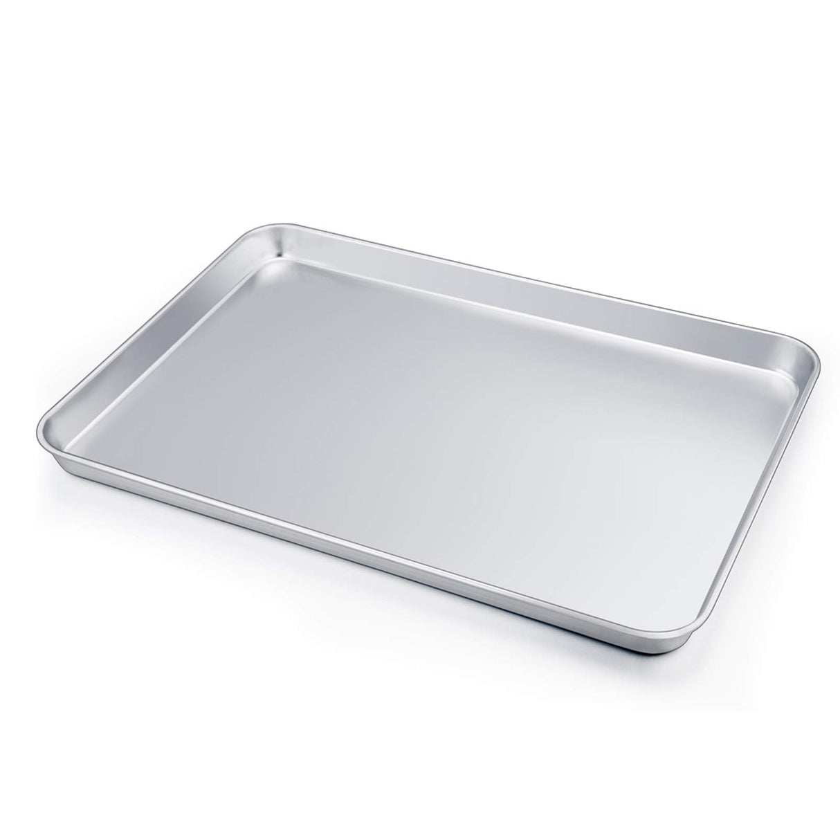 Large Baking Sheet, P&P CHEF Stainless Steel Cookie Sheet Baking Pan Tray, Rectangle 16''x12''x1'', Healthy & Non Toxic, Mirror Finish & Dishwasher Safe P&P CHEF