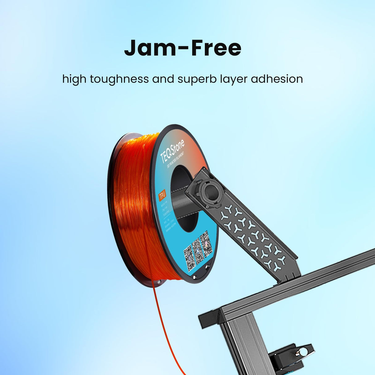 TEQStone TPU Filament 1.75mm White 1Kg Spool 95A Flexible Soft 3D Printer Filament Consistent Diameter +/-0.03mm in Vacuum Package TEQStone