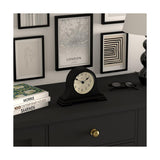 JONES CLOCKS® Speakeasy Mantel Clock | Classic Napoleon’s hat Design | Black | Contemporary Classic Style for Desk, Table, Shelf or Bedside JONES CLOCKS