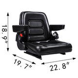 SEATIN Universal Forklift Seat,Tractor Seat,with Micro Switch,Armrest and Safety Belt,for Tractor,Mower,Skid Loader,Telehandler,Backhoe,Excavator Dozer SEATIN