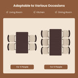 Giantex Extendable Dining Table for 4, 60" Folding Kitchen Table w/Rubber Wood Frame & Safety Locks, Mid-Century Rectangular Dinette Table for Small Space, Kitchen, Dining Room, Living Room, Coffee Giantex