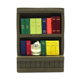 RAQWI Cute Mini Bookshelf Figurine for Living Room, Shelf Decor With Cat Design for Cat Lovers RAQWI