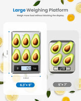 RENPHO Digital Food Scale with Nutritional Calculator, Smart Food Kitchen Scale, Food Weight Scale Grams and Ounces for Weight Loss, Calorie, Macro and Cooking, Stainless Steel RENPHO
