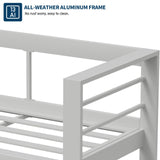 UDPATIO Outdoor Loveseat Aluminum Outdoor Furniture Sofa, Patio Seating Loveseat with 5" Thick Cushion and Waterproof Cover UDPATIO