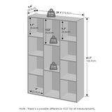 Furinno Reed Closet Organizers and Storage, 11-Cube Closet Organizer, Open Shelf Closet Storage, for Wardrobe, Bedroom, Living Room, White Furinno