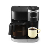 Keurig K-Duo Single Serve K-Cup Pod & Carafe Coffee Maker, with Multiple Brew Sizes, 60oz Removable Reservoir, Programmable Auto Brew Carafe, (Gen 1), Black Keurig