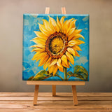 Natuyalo Sunflower Framed Paint by Numbers Kit for Adults - Paint by Number on Canvas with Frame, Flowers DIY Acrylic Painting for Home Wall Decor 12x12 Inch Natuyalo