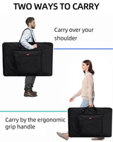 Nicpro Large Art Portfolio Bag 35 x 43 Inches Waterproof Nylon Artist Storage Case with Shoulder Strap, Storage Carrying Bag for Professional Artwork Sketch Drawing Canvas Photography Poster Nicpro