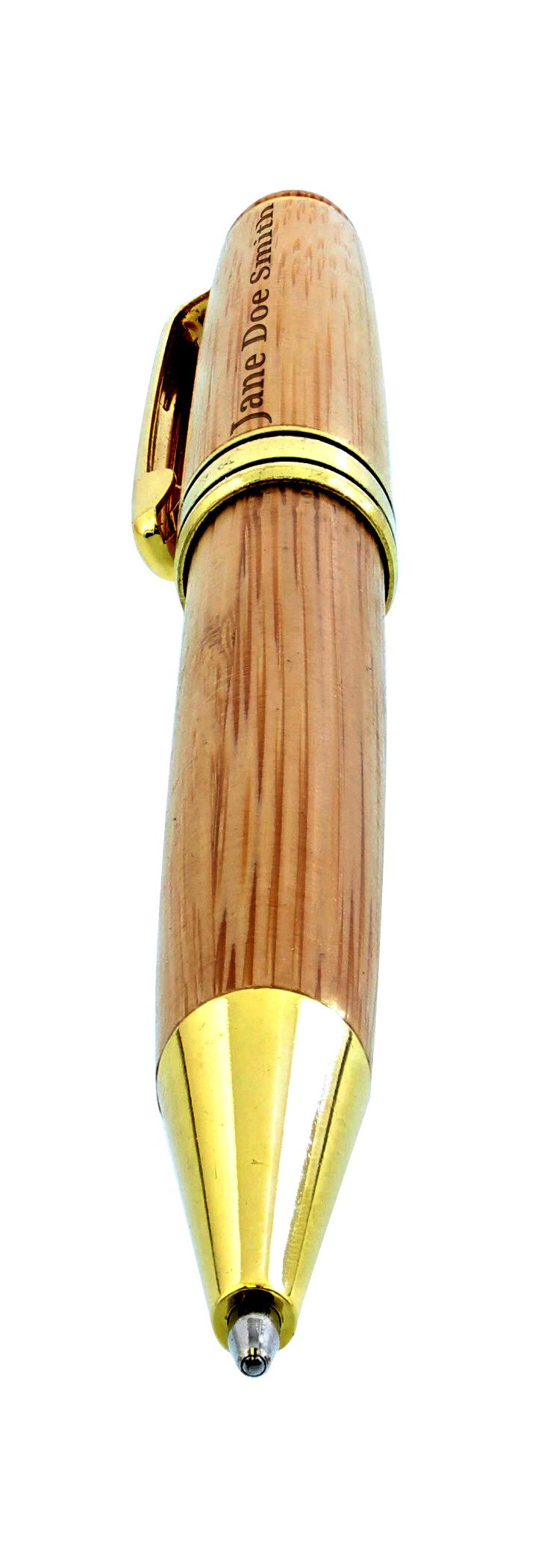 Custom Pen Insert Name or Text Boss Personalized Laser Engraved Custom Wooden Bamboo Pen - WoodArtSupply