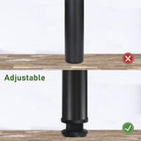QLLY 32 inch Adjustable Tall Metal Desk Legs, Office Table Furniture Leg Set, Set of 4 (Black) QLLY