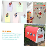 COLLBATH 30pcs Blank Fridge Magnet Magnetic Fridge Sticker Car Magnet Refrigerator for Car Heart Sublimation Magnets Sublimated Fridge Sticker Accessories Heart-Shaped White COLLBATH