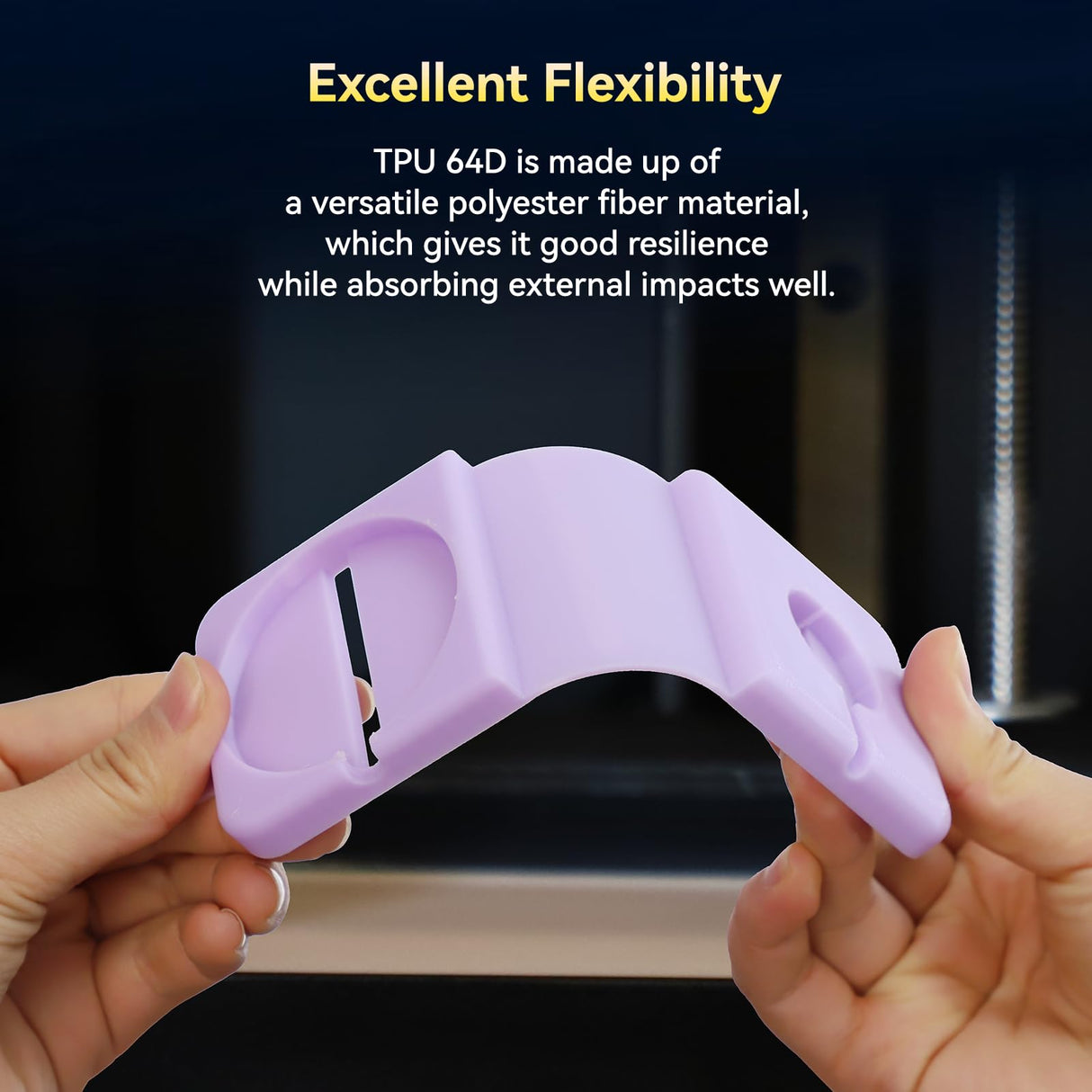 JUSTMAKER TPU 64D 3D Printer Filament, Flexible Materials with Superior Performance, Upgrade Cardboard Spool, 1kg, Dimensional Accuracy +/-0.05mm, 1.75mm， Flower Cyanine JUSTMAKER