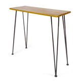 Christopher Knight Home Denali Outdoor Industrial Acacia Wood Bar Set with Finished Iron Frame, Teak Finish / Rustic Metal Christopher Knight Home