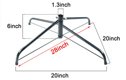 MNKXL 28 Inch Christmas Tree Stand for 4 to 10ft Christmas Trees,fits 1.3 inch Pole,Folding Christmas Tree Stand