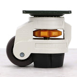 Skelang 4-Pcs Leveling Machine Casters with Nylon Wheel and Rubber Foot, Retractable Workbench Caster, Loading Capacity 2200 Lbs Skelang