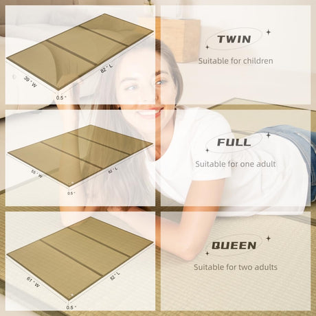 MustMat Tatami Mat Twin XL Japanese Floor Mattress Foldable Bed Mattress Rush Grass(Twin_xl-39"x82") MustMat
