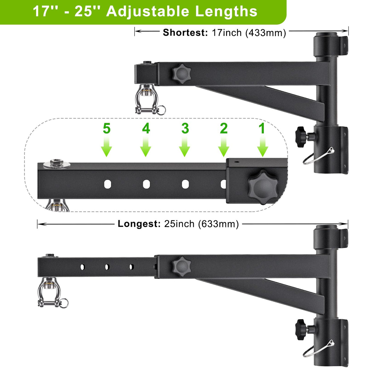 Kipika Heavy Bag Hanger Wall Mount Punching, Rotatable Heavy Duty Boxing Bag Bracket for Home Gym Indoor, Adjustable Length for Kickboxing Bag, Muay Thai Bag,Speed Bag Kipika