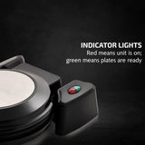 OVENTE Belgian Waffle Maker with Non-Stick Plates, 180° Rotating Function and Cool Touch Handle for Easy Single Flip, Perfect for Cooking 7” Classic Waffles for Breakfast or Snacks, Black WMF1440BR OVENTE