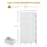 BOLUO Tall White Dresser Narrow Dresser Chest of Drawers Lingerie Chest Skinny Dressers for Closet,Bedroom Modern BOLUO