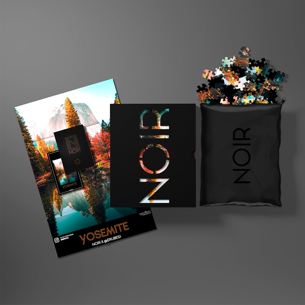 Buffalo Games - Noir - Wanderlust - Yosemite - 500 Piece Jigsaw Puzzle for Adults - Super Premium Puzzle Board - Quality Magnetic Storage Box with Display Sleeve - Photo Quality Imagery Buffalo Games