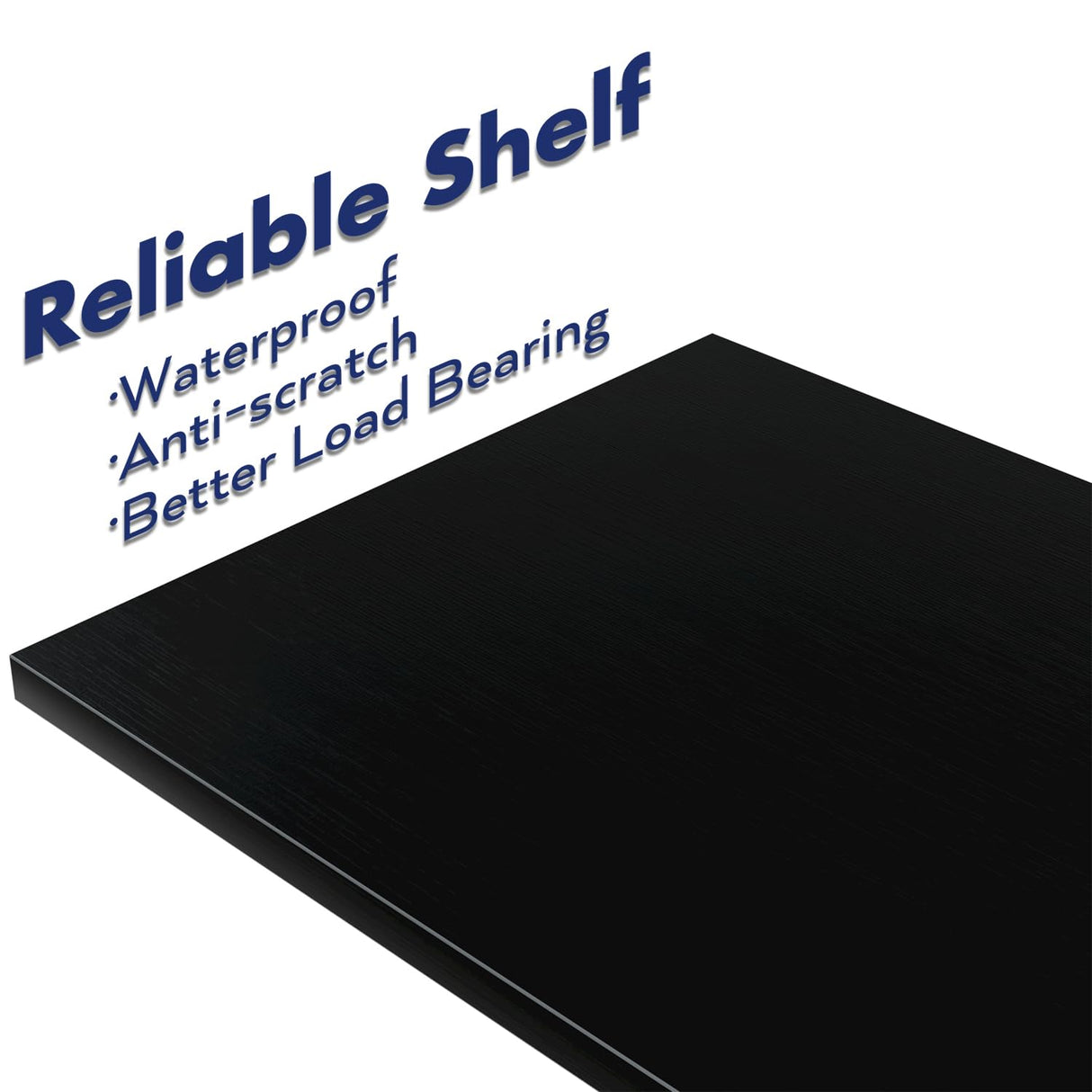 NUMENN Bookshelf, 6 Tier Bookshelves, Home Office Bookcase Shelf Storage Organizer, Free Standing Storage Shelving Unit for Bedroom, Living Room and Home Office, Black NUMENN