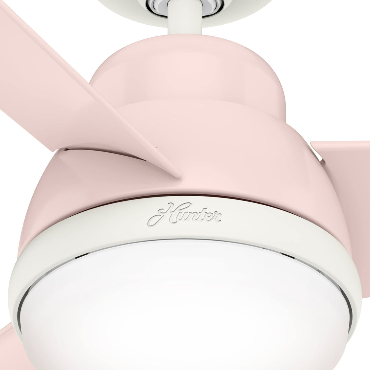 Hunter Valda Indoor Ceiling Fan with LED Light and Remote Control, 36", Blush Pink Hunter