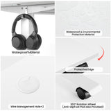 KORGOL Electric Standing Desk 63 x 24 Inches Adjustable Height Sit Stand Up Desk for Home Office Computer Desk Memory Preset with Wheels, White KORGOL