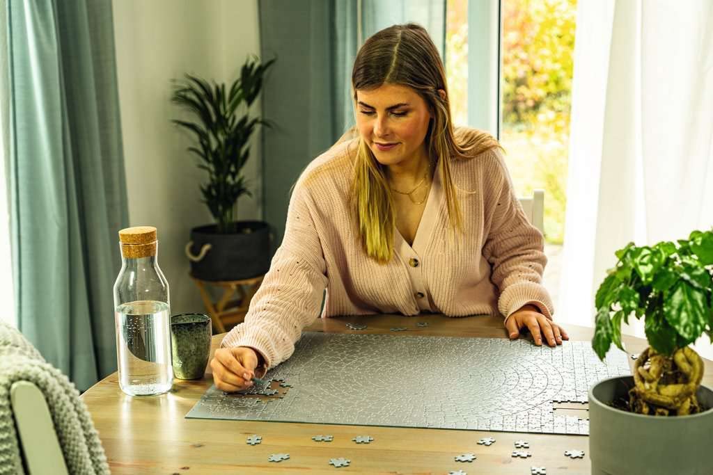 Ravensburger Krypt Silver 654 Piece Jigsaw Puzzle for Adults - 15964 - Every Piece is Unique, Softclick Technology Means Pieces Fit Together Perfectly Ravensburger