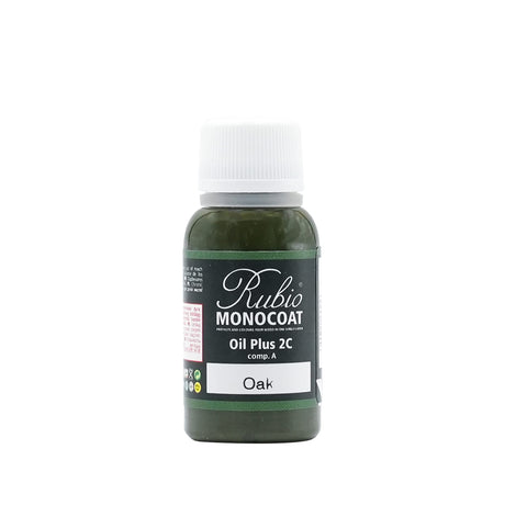 Rubio Monocoat Wood Stain & Finish Sample - Oak | Oil Plus Part A | Quick-Dry, Eco-Friendly Linseed Wood Oil for Indoor Use | Ideal for Sampling Oil Plus 2C & Touch Ups | 20 mL Rubio Monocoat