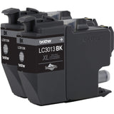 Brother Genuine LC30132PKS 2-Pack High Yield Black Ink Cartridges, Page Yield Up to 400 Pages/Cartridge, LC3013 Brother