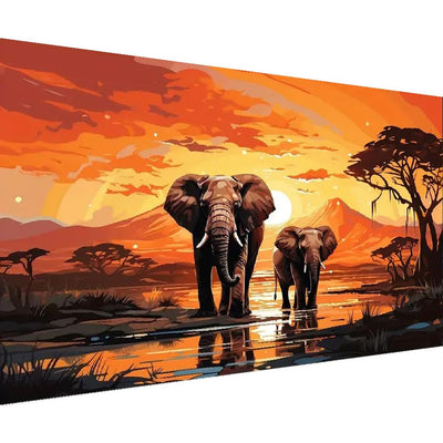BOHADIY Elephant Diamond Painting Kits for Adults - Art Beginner, Large Size 5D DIY Full Drill Dots Animal Paintings with Diamonds Gem and Crafts Gem Art Painting Kits Home Wall Decor 27.5 x15.7inch