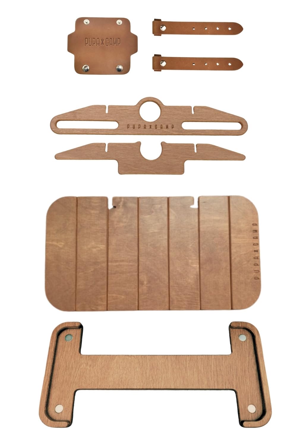 Generic Stanley Lunch Box Accessories for 10qt, 9.5L PUPACAMP Handmade Wood Table (Single Lantern Hanger Kit), Natural, st-pupa-01 Generic